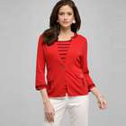 Relaxed Fit Cardigan, Cardinal Red & Black, small