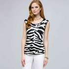 Sequined Animal Print Shell., , small