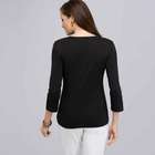3/4 Sleeve V-Neck Top, , small