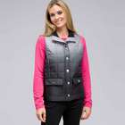 Mock Neck Quilted Vest, , small